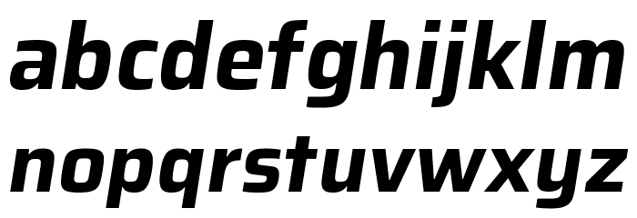 Azeri Sans Bold Italic Font LOWERCASE