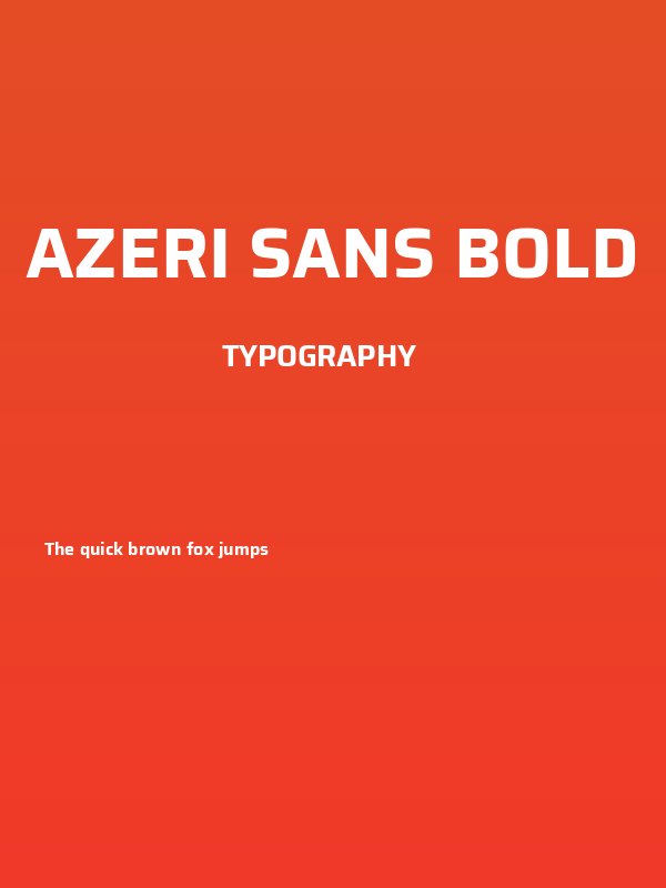 Azeri Sans Bold Poster