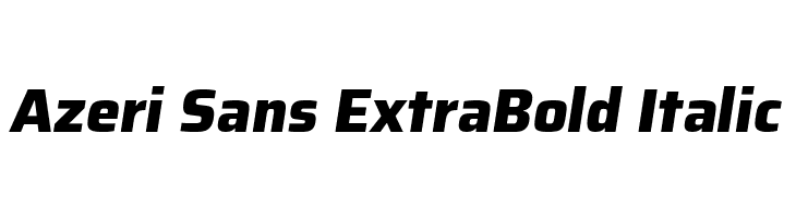 Azeri Sans ExtraBold Italic  font caratteri gratis