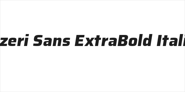 Azeri Sans ExtraBold Italic Logo