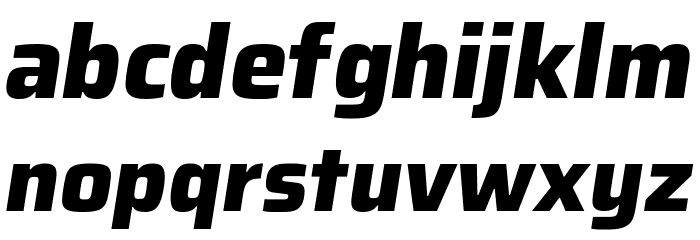 Azeri Sans ExtraBold Italic Font LOWERCASE
