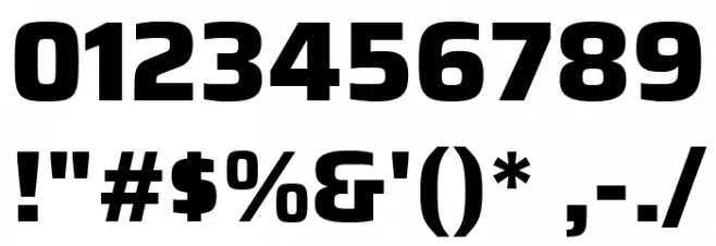 Azeri Sans ExtraBold Font OTHER CHARS