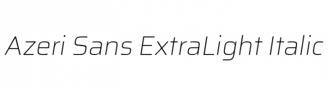 Azeri Sans ExtraLight Italic  baixar fontes gratis