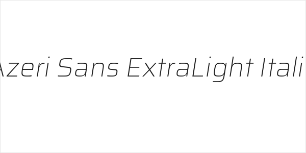 Azeri Sans ExtraLight Italic Logo