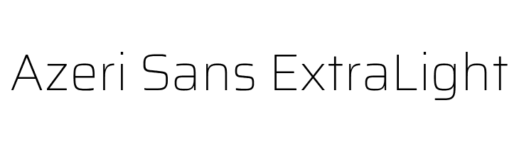 Azeri Sans ExtraLight  font caratteri gratis