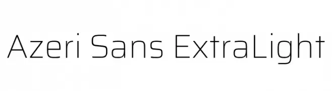 Azeri Sans ExtraLight  免费字体下载