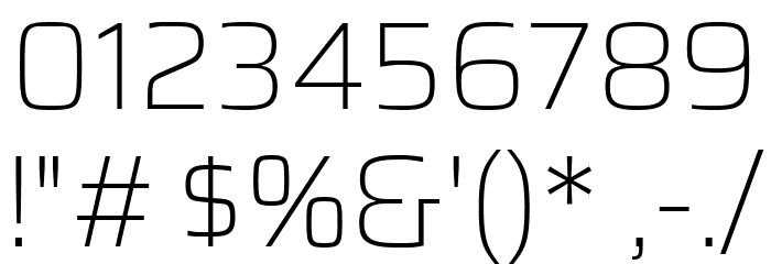 Azeri Sans ExtraLight Font OTHER CHARS