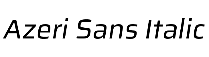 Azeri Sans Italic  Frei Schriftart Herunterladen