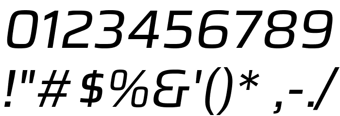 Azeri Sans Italic Font OTHER CHARS