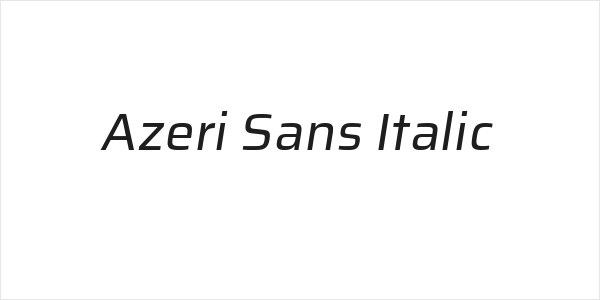 Azeri Sans Italic Logo