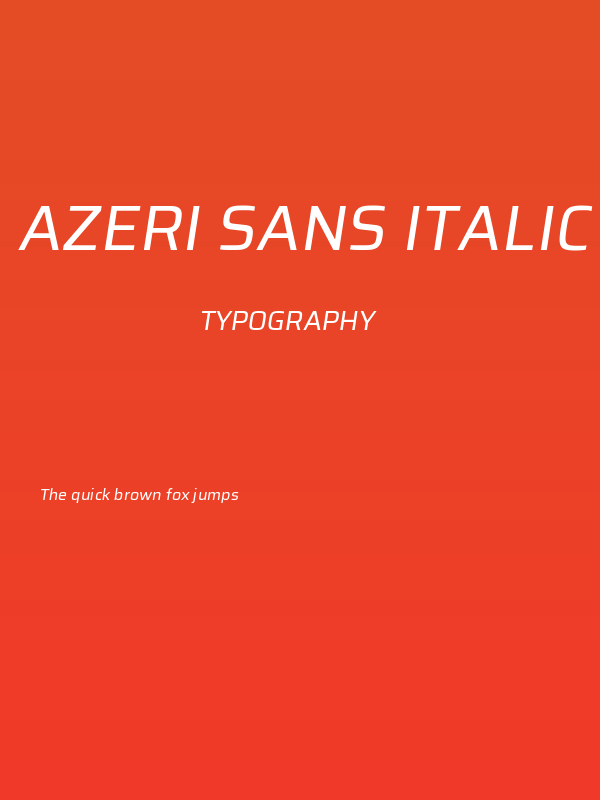 Azeri Sans Italic Poster