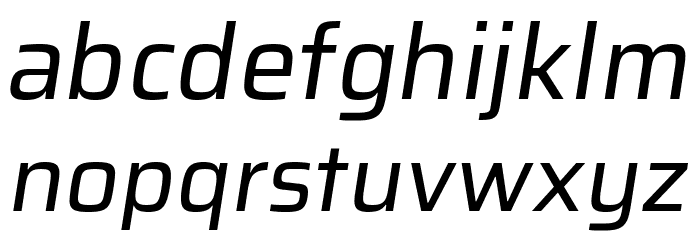 Azeri Sans Italic Font LOWERCASE