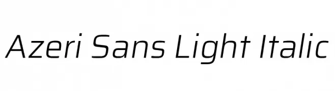 Azeri Sans Light Italic  baixar fontes gratis