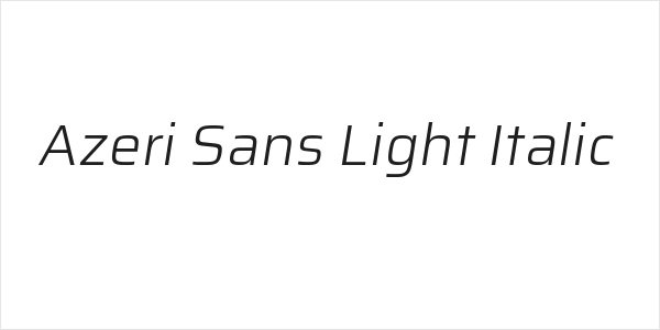 Azeri Sans Light Italic Logo