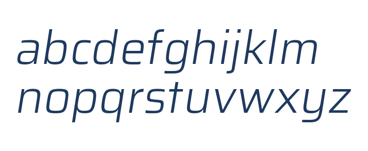 Azeri Sans Light Italic Lowercase