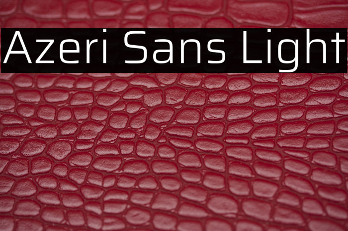 Azeri Sans Light Example 2