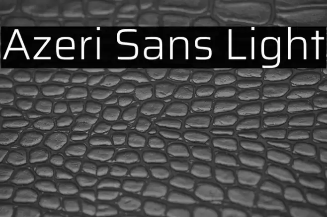 Azeri Sans Light Font examples