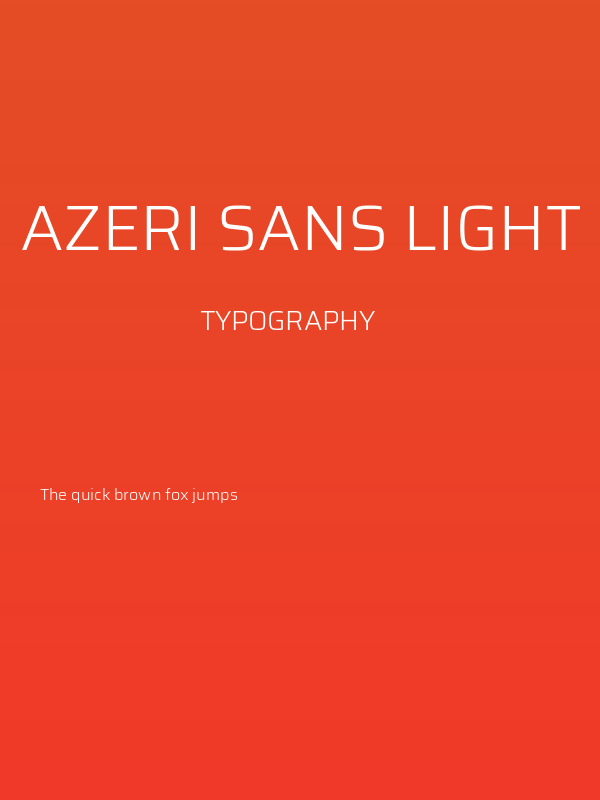 Azeri Sans Light Poster
