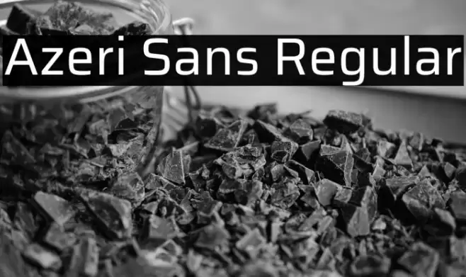 Azeri Sans Regular Font examples