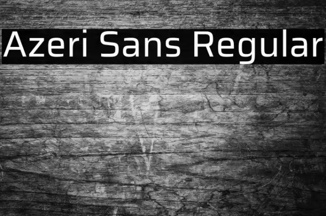 Azeri Sans Regular Font examples