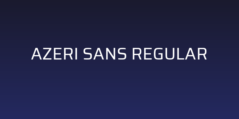Azeri Sans Regular Social Header