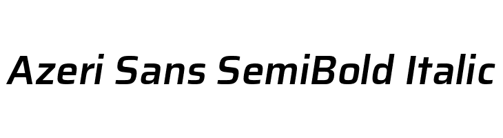 Azeri Sans SemiBold Italic  font caratteri gratis