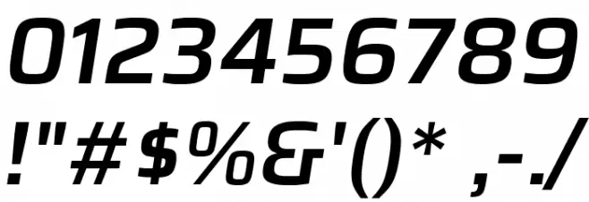 Azeri Sans SemiBold Italic Font OTHER CHARS