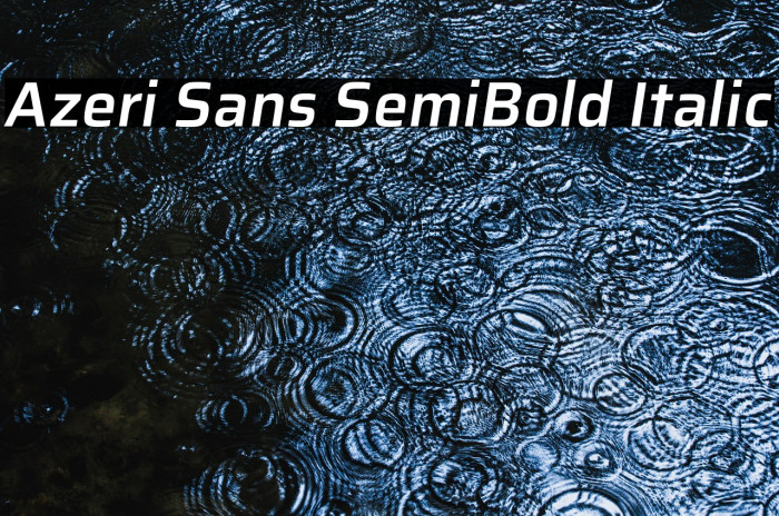 Azeri Sans SemiBold Italic Example 2