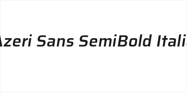 Azeri Sans SemiBold Italic Logo