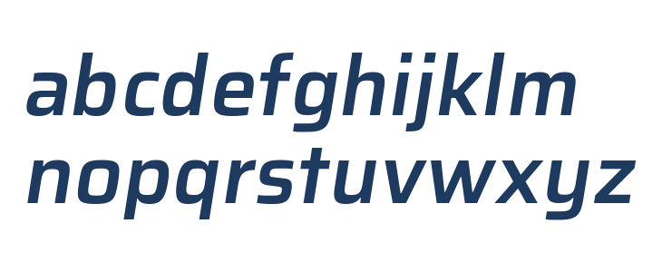 Azeri Sans SemiBold Italic Lowercase