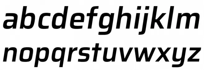 Azeri Sans SemiBold Italic फ़ॉन्ट लोअरकेस
