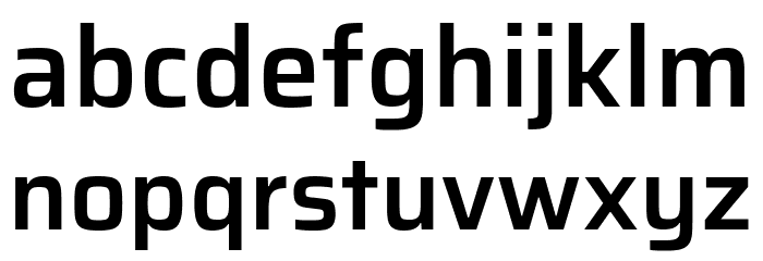 Azeri Sans SemiBold Font LOWERCASE