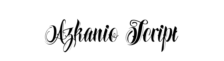 Azkanio Script  フリーフォントのダウンロード