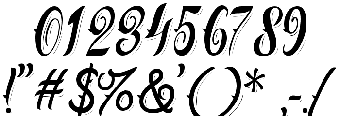 Azkanio Script Font OTHER CHARS