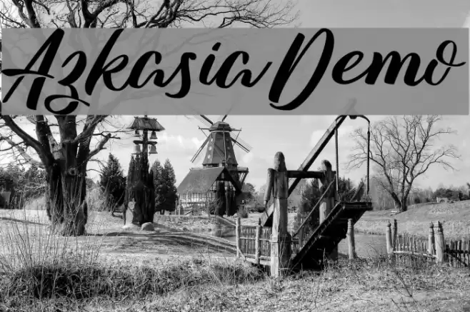AzkasiaDemo Font examples