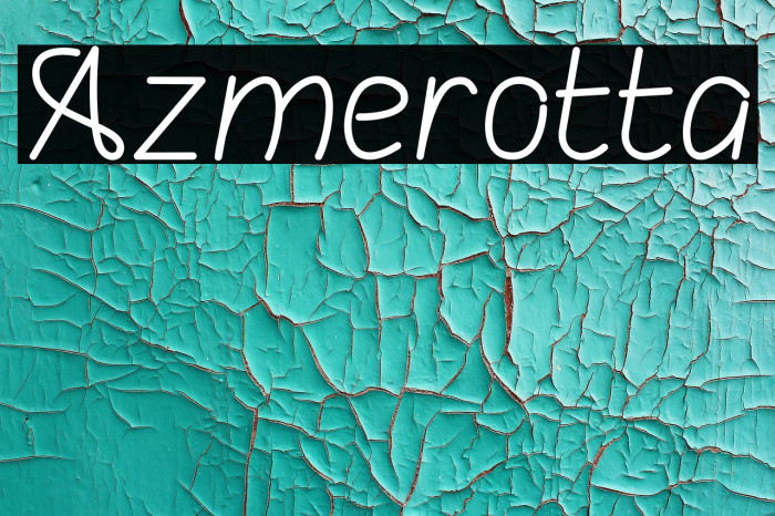 Azmerotta Font examples