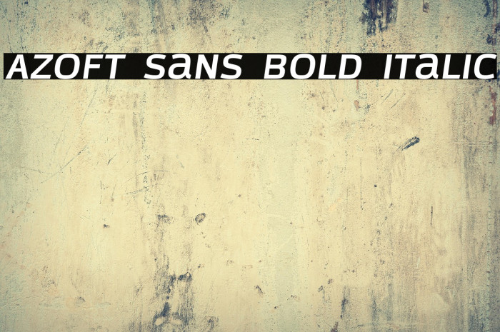 Azoft Sans Bold Italic Example 3