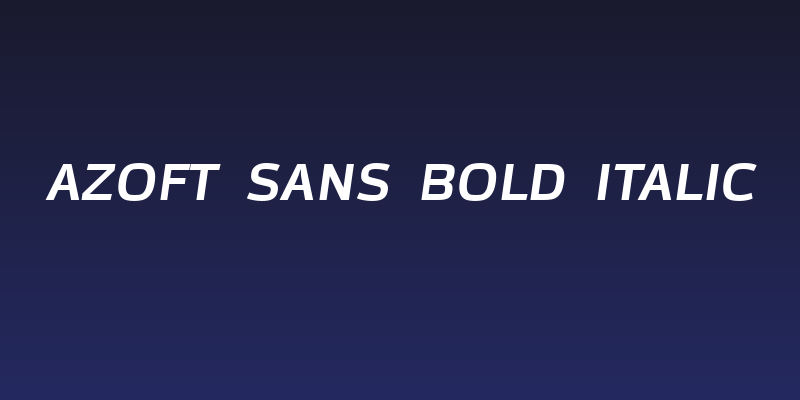 Azoft Sans Bold Italic Social Header