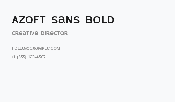 Azoft Sans Bold Business Card