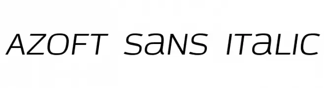 Azoft Sans Italic  Descarca Fonturi Gratis