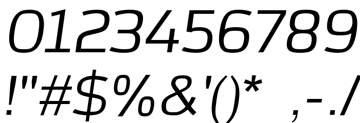 Azoft Sans Italic Font OTHER CHARS