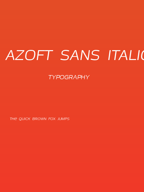 Azoft Sans Italic Poster