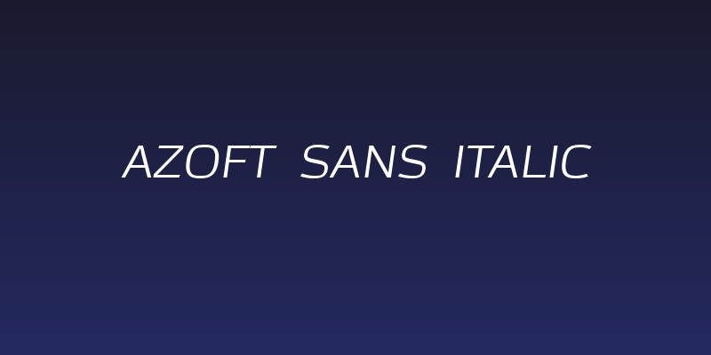 Azoft Sans Italic Social Header