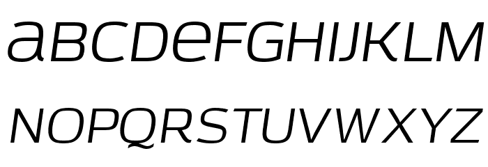 Azoft Sans Italic Font LOWERCASE