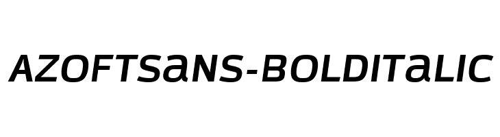AzoftSans-BoldItalic Font
