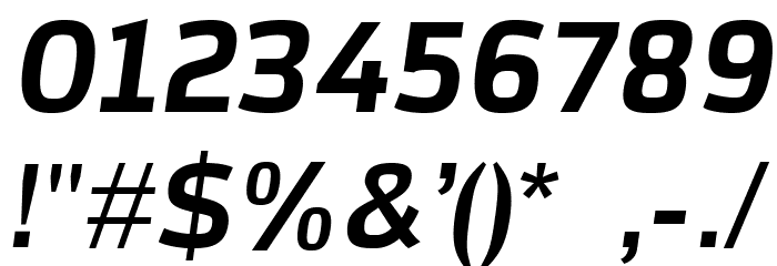 AzoftSans-BoldItalic Font OTHER CHARS