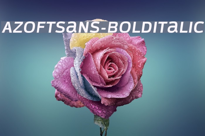 AzoftSans-BoldItalic Font examples