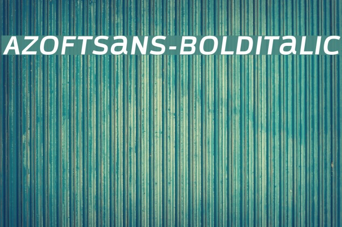 AzoftSans-BoldItalic Font examples