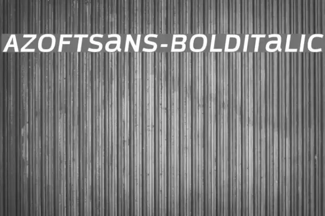AzoftSans-BoldItalic  examples