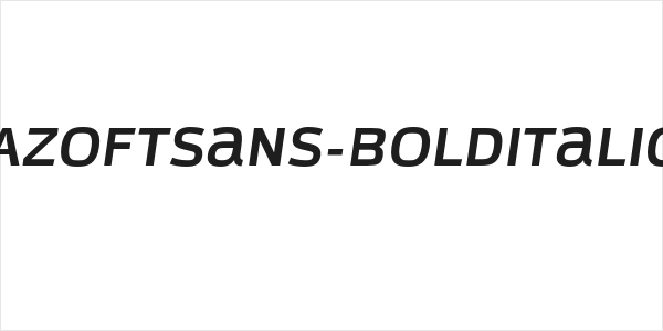 AzoftSans-BoldItalic Logo